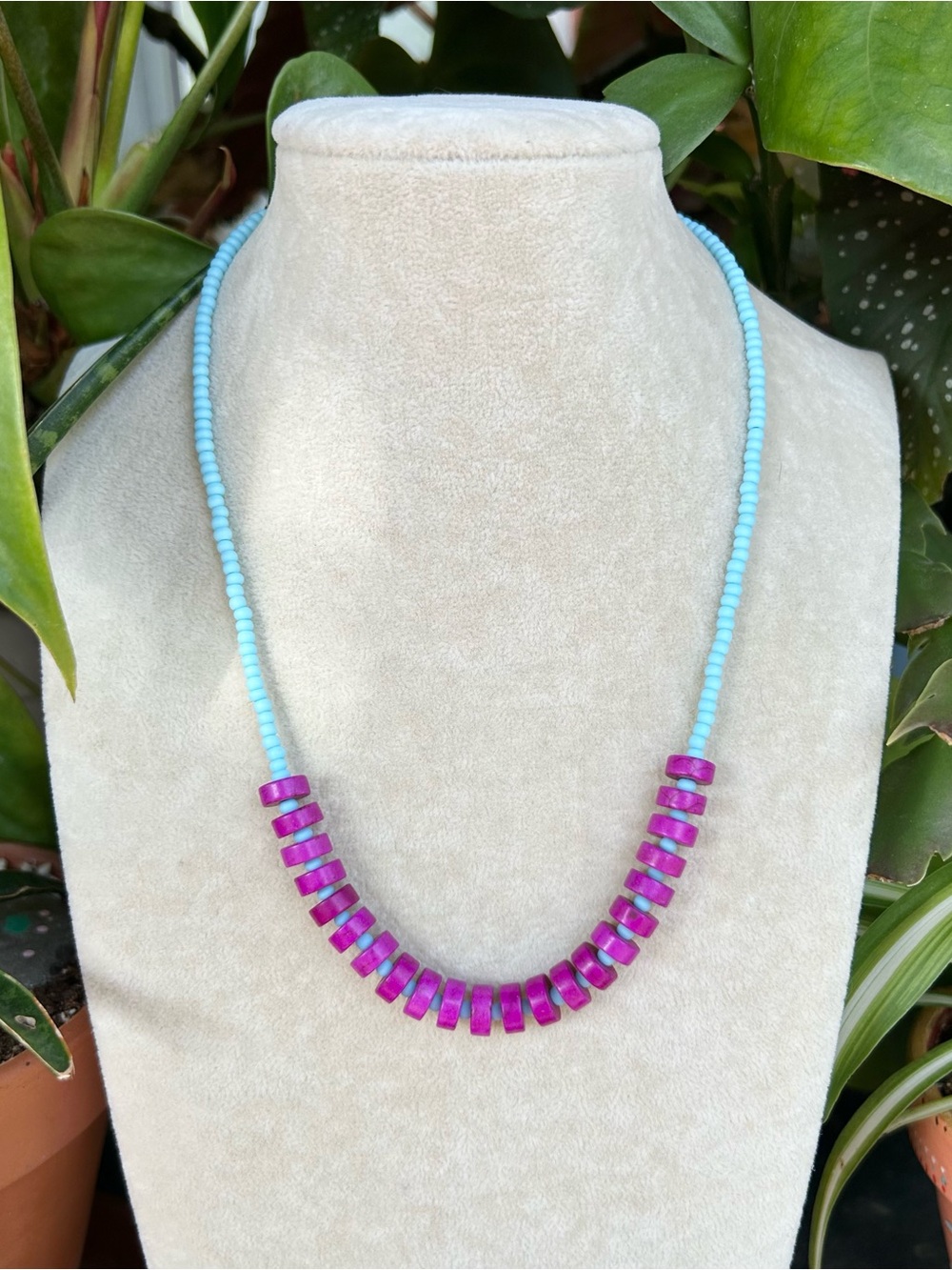 Blue & Fuschia necklace